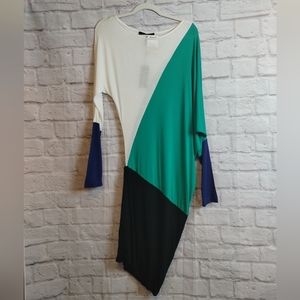 NWT BCBGMaxAzria Colorblock Dress with Flaws Size M